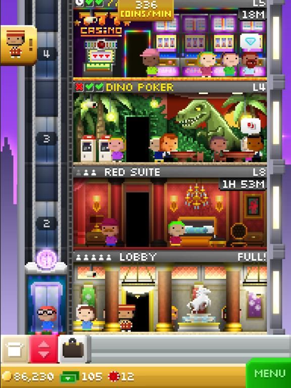 Tiny Tower Vegas game screenshot