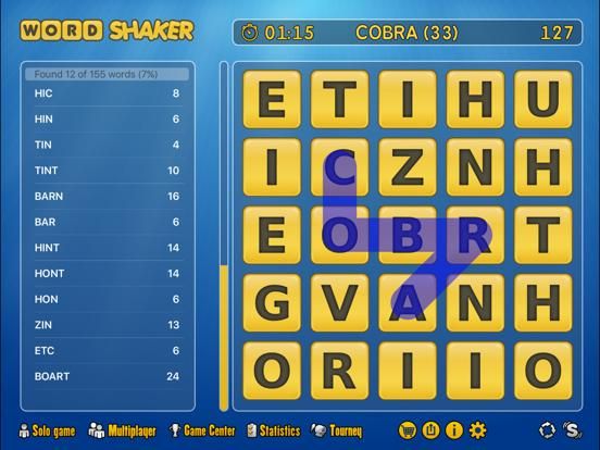 Word Shaker HD game screenshot