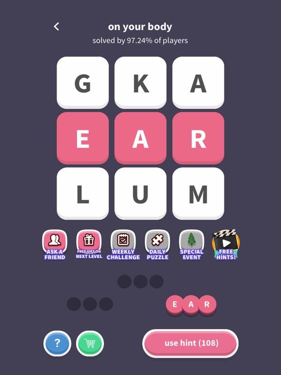 WordWhizzle Search game screenshot