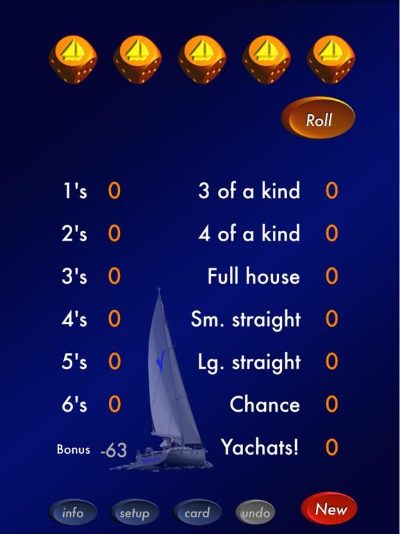 Yachats ( a 5 dice game) game screenshot