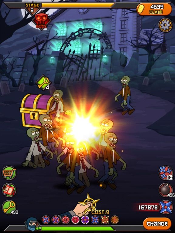 Zombies vs Ninja game screenshot