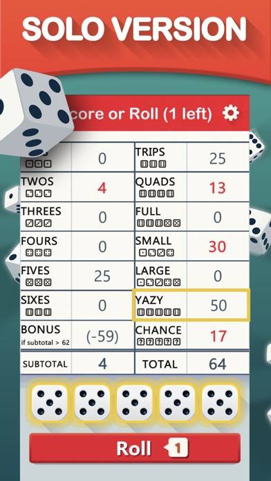 Yatzy Free Dice Game like Yahtzee iOS