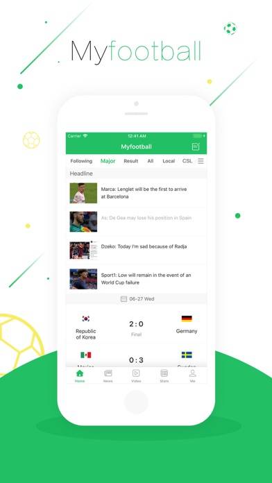 Myfootball iOS