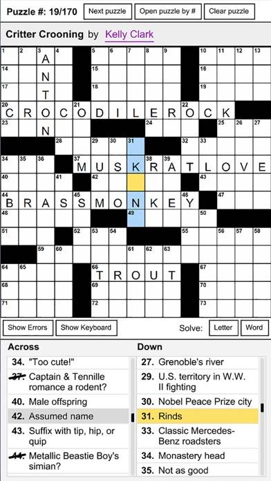 Crosswords Light iOS