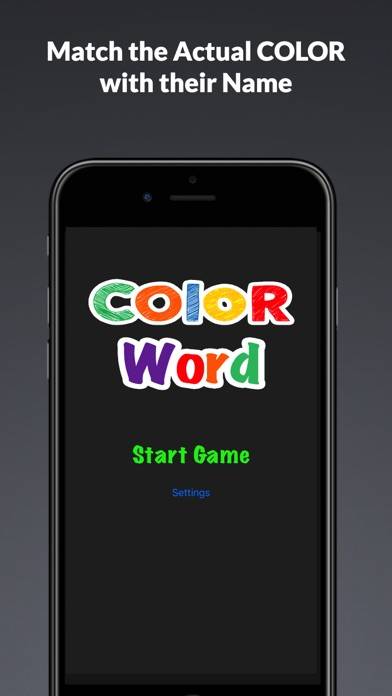 Match Color to Their Word Name iOS