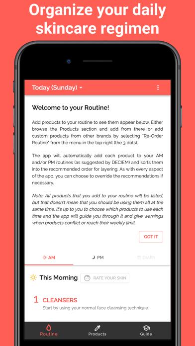 Skincare Regimen Organizer iOS