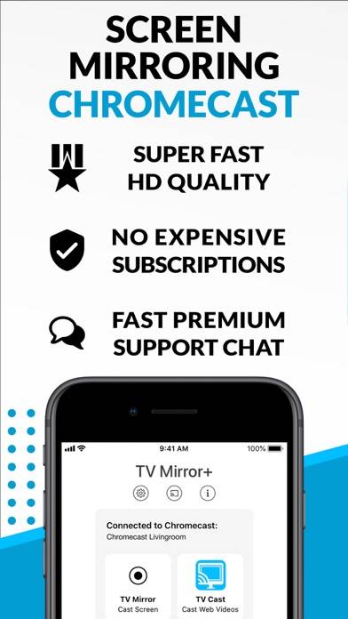 Screen Mirror plus for Chromecast iOS
