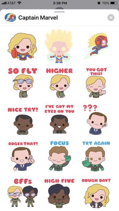Captain Marvel Stickers iOS