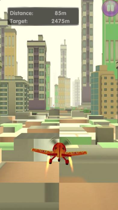Airplane fly in city iOS