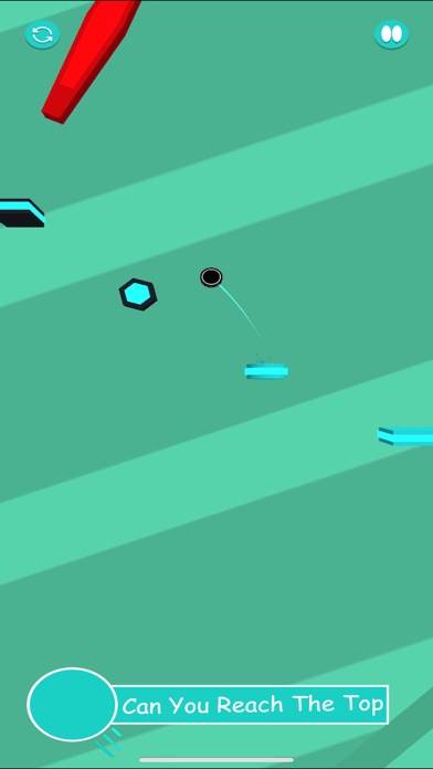 Cyan Ball Bounce to the top iOS