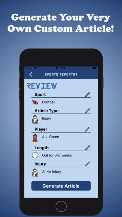 Sports Reporter iOS