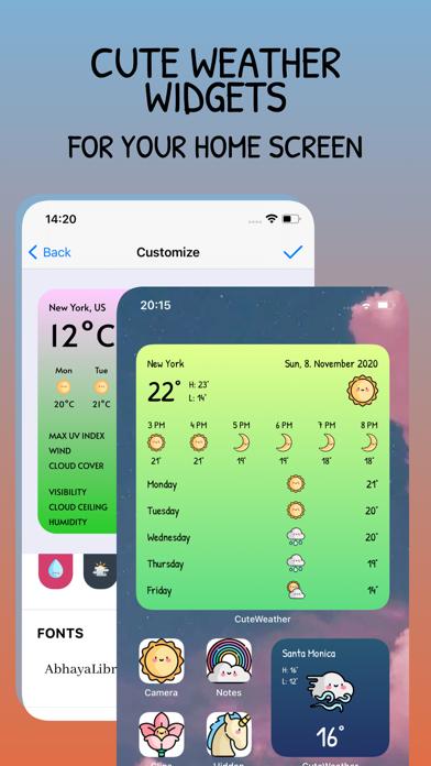 CuteWeather: app plus widgets iOS