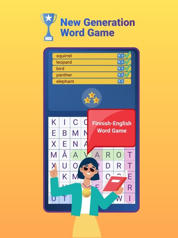 Finnish English Word Game iPhone Screenshot