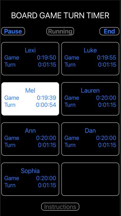 Board Game Turn Timer iOS