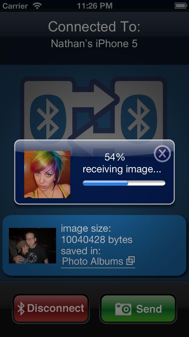 Bluetooth Photo Share iOS