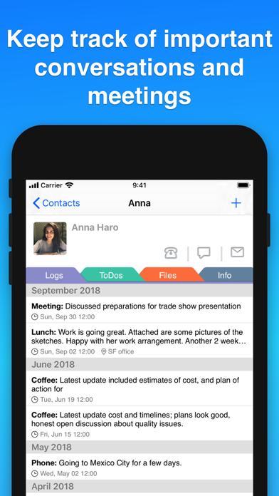 Contacts Journal iOS