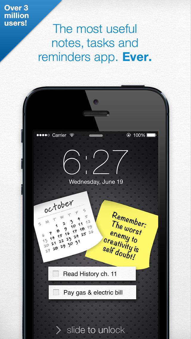 Sticky Notes with Alarms and Bump Sharing iOS