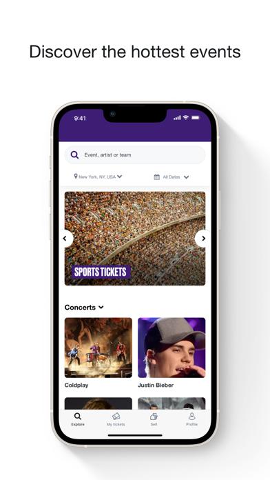 StubHub Tickets iOS