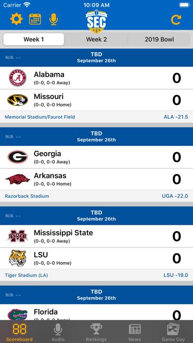 SEC Football Edition for My Pocket Schedules iOS