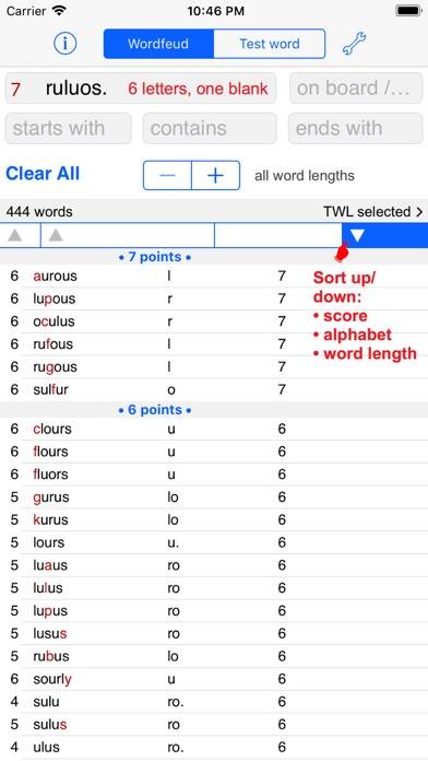 Words Finder Wordfeud/TWL iOS