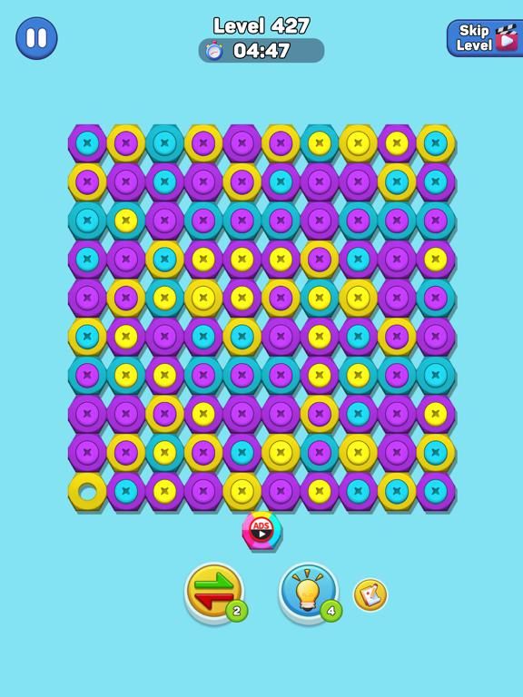 Nut n Bolt Sort: Color Puzzle iPhone Screenshot