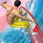 Flip Surfing Stunt Skills -Free Surfer Diving Game App icon