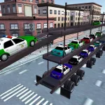 Police Car Carrier-Parking Transporter Simulator App icon