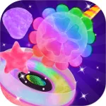 Cotton Candy Rainbow Flower App Icon