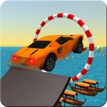 Floating Aqua Car Stunt App icon