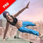 Parkour Stunt Girl Running Pro App Icon