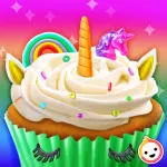 Unicorn Rainbow Cupcake App Icon