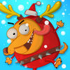 Santa Dog on Snow Ball App Icon