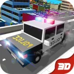 Blocky Police Car Chase 2018 App Icon