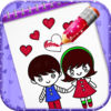 Valentine Coloring Diary App Icon