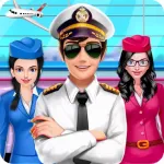 Airplane Cabin Crew Girls Fly App Icon
