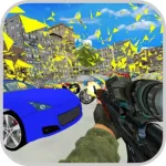Shoot Car Crazy: Destroy City App Icon