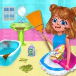 Girls Cleanup House Cleaning App Icon