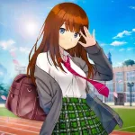 Anime School Girl Love Life 3D App icon