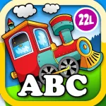 Animal Train Preschool Adventure First Word Learning Games for Toddler Loves Farm and Zoo Animals by Monkey Abby App icon