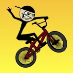 Stickman BMX Free ios icon