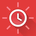 Red Clock Alarm and Weather