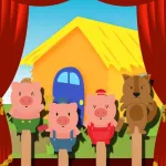 Three Little Pigs Puppet Theatre for Kids