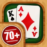 Solitaire 70 plus Free Card Games in 1 Ultimate Classic Fun Pack : Spider, Klondike, FreeCell, Tri Peaks, Patience, and more for relaxing App icon