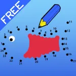 Connect the dots coloring book for children: Learn to paint by numbers for kindergarten, preschool or nursery school with this fun puzzle game. App icon