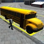 Schoolbus driving 3D simulator ios icon