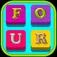 Four Letters Word : New Fast words puzzle quest with Friends ! App icon