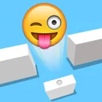 Emoji Dash  Radical Emojicon Face jump up Skyward to avoid wall