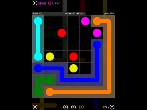 Video guide by iOS-Help: Flow Free 7x7 level 121 #flowfree