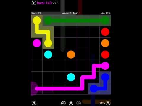 Video guide by iOS-Help: Flow Free 7x7 level 143 #flowfree