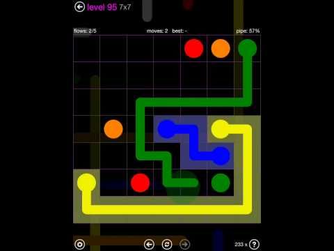 Video guide by iOS-Help: Flow Free 7x7 level 95 #flowfree